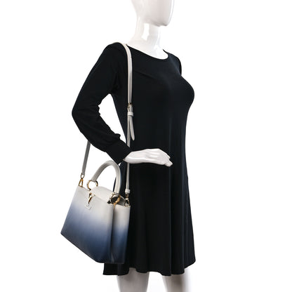 Louis Vuitton Taurillon Capucines BB Blue Marine 2 of 12