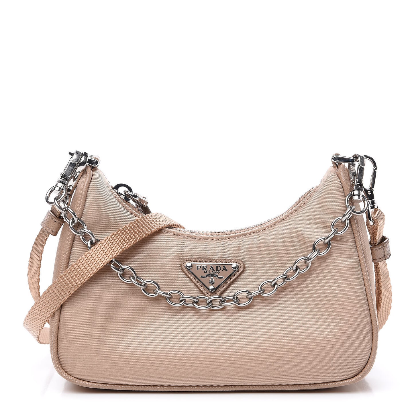 Tessuto Nylon Saffiano Mini Re-Edition 2000 Shoulder Bag Cammeo