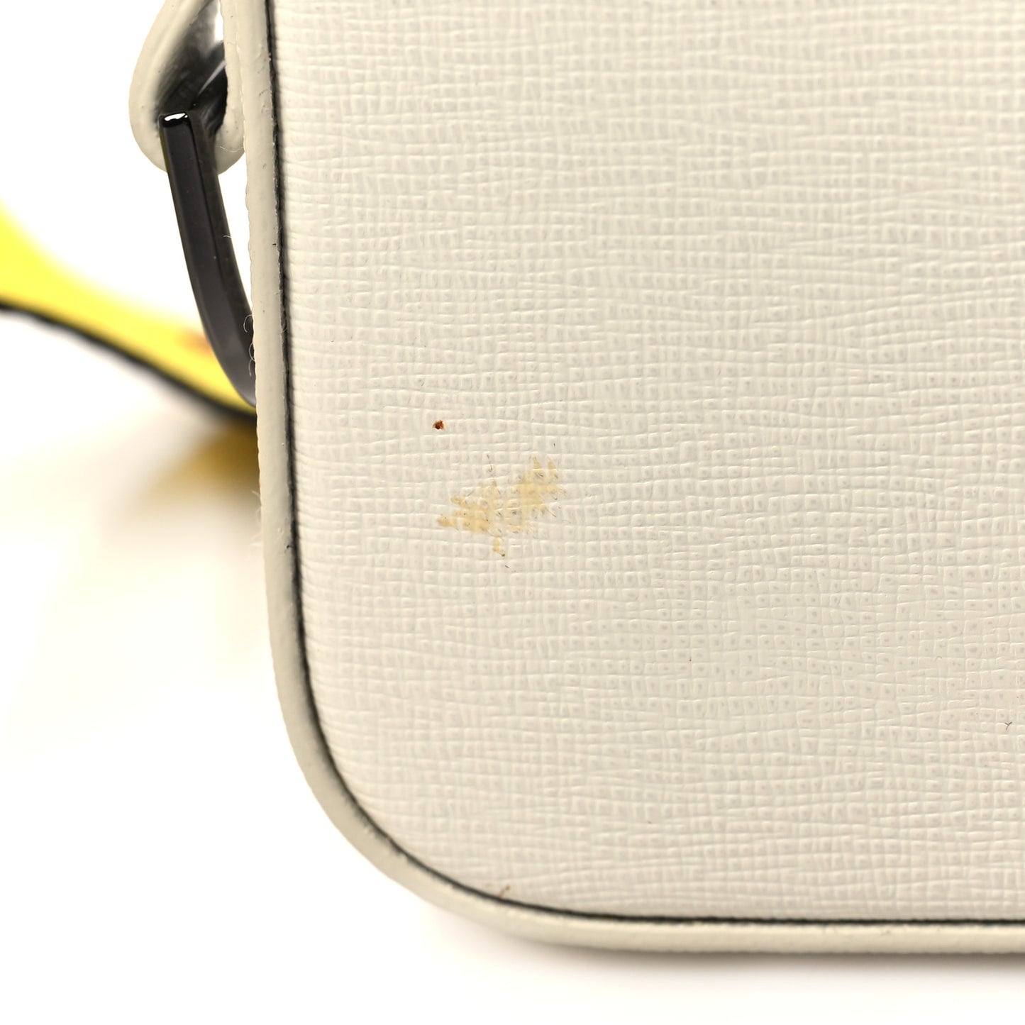 Saffiano Binder Flap Bag White