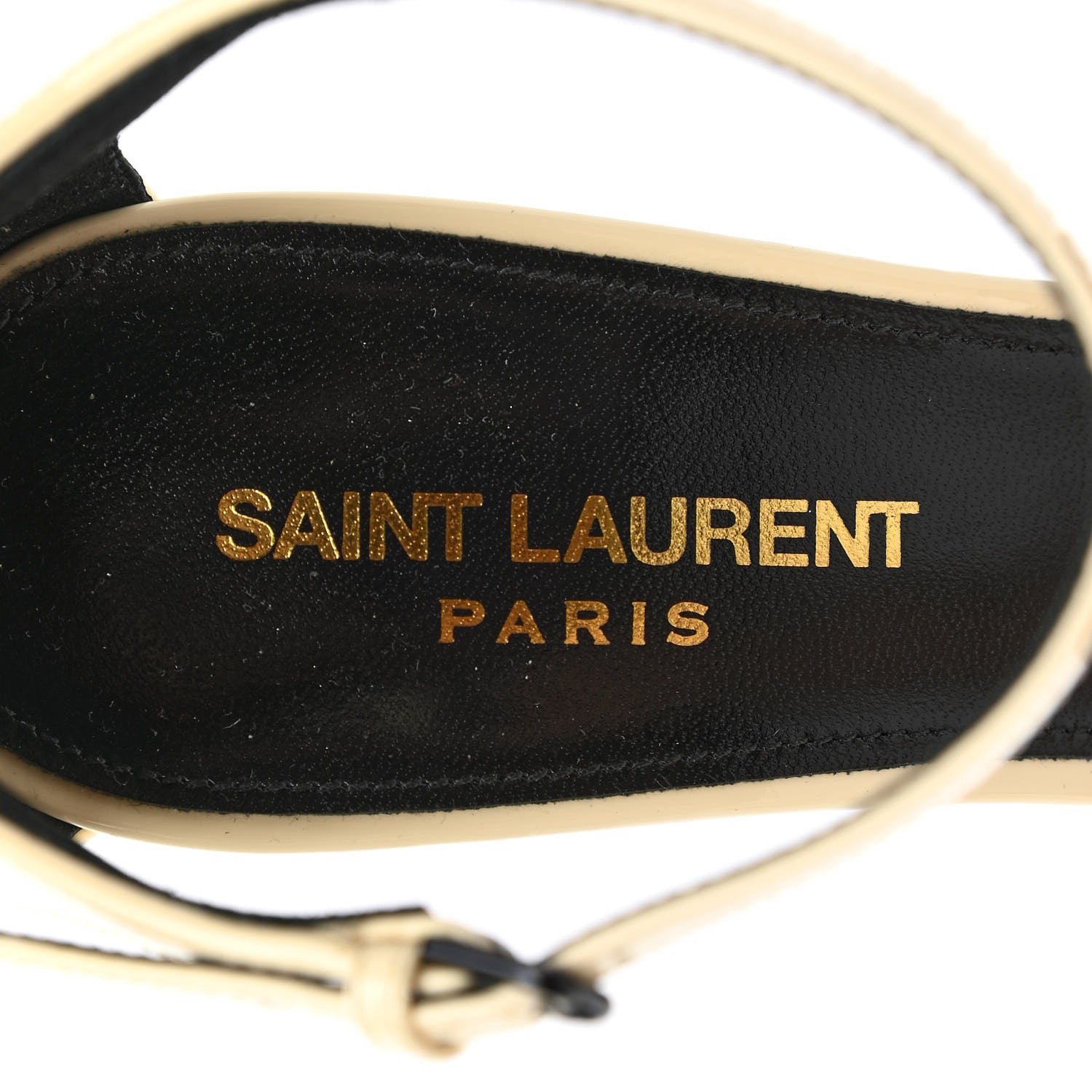 Saint Laurent Patent Anja 85 Ankle Strap Pointed Pumps 36 Coquille 7 of 10