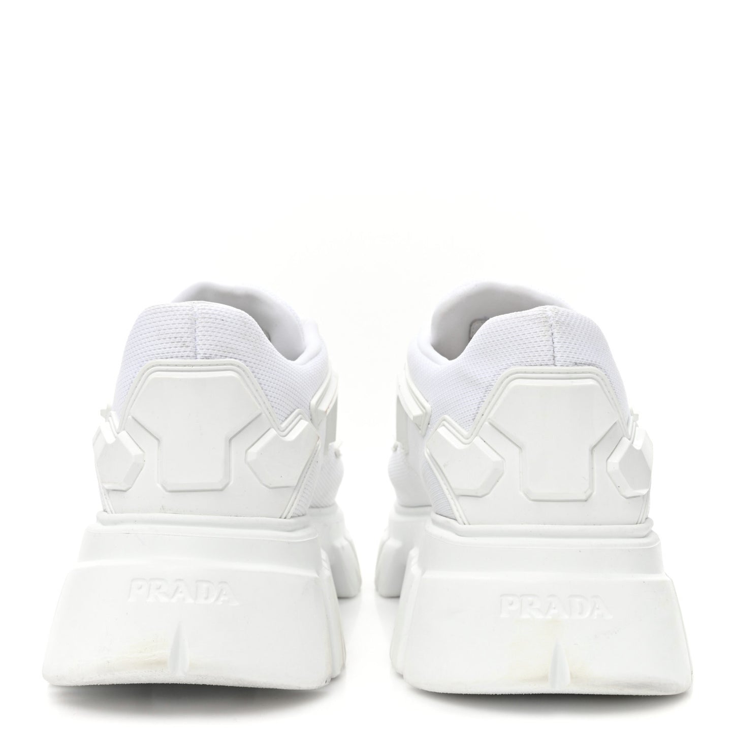 Rubber Technical Knit Fabric Triangle Logo Evolution 55mm Sneakers 39 White