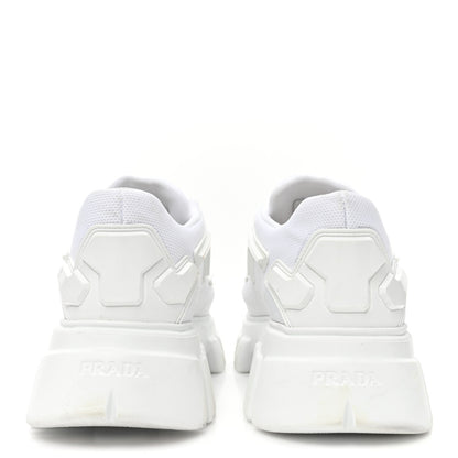 Prada Rubber Technical Knit Fabric Triangle Logo Evolution 55mm Sneakers 39 White 5 of 11