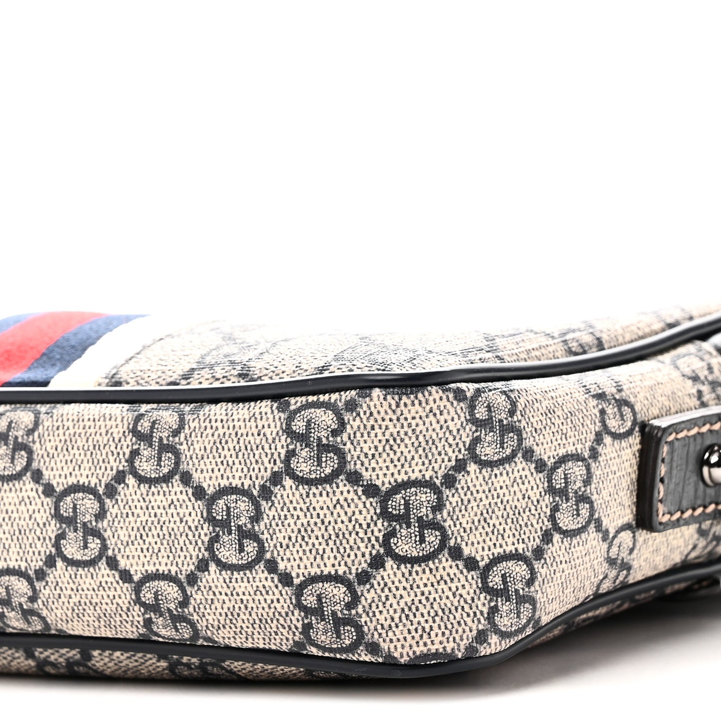 GG Supreme Monogram Web Small Shoulder Bag Navy
