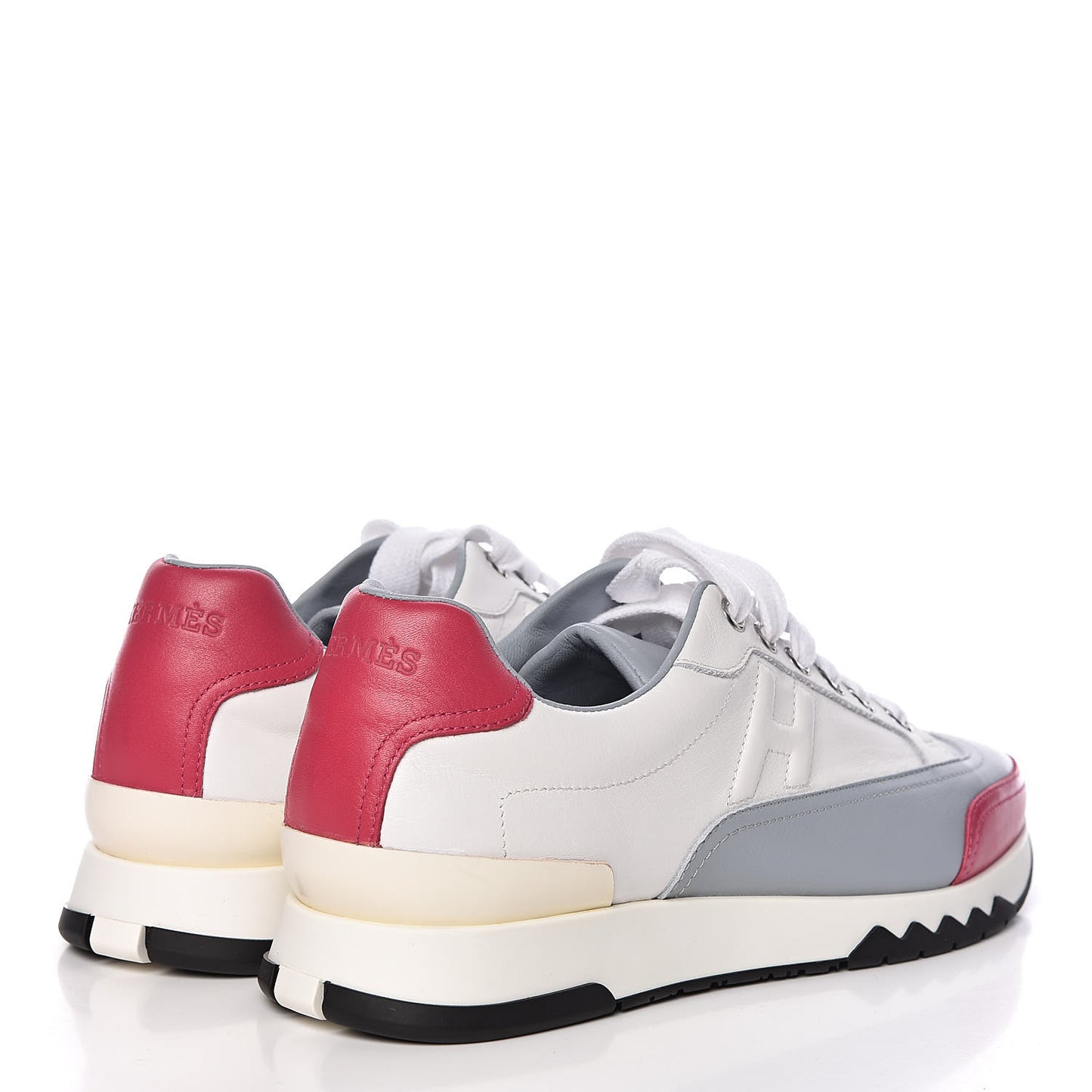 Calfskin Womens Trail Sneakers 36.5 Multicolore White