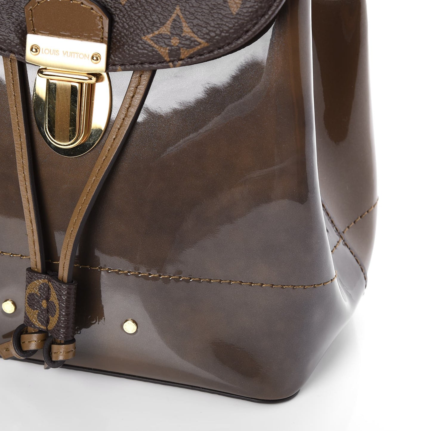 Patent Monogram Hot Springs Backpack Vert Bronze