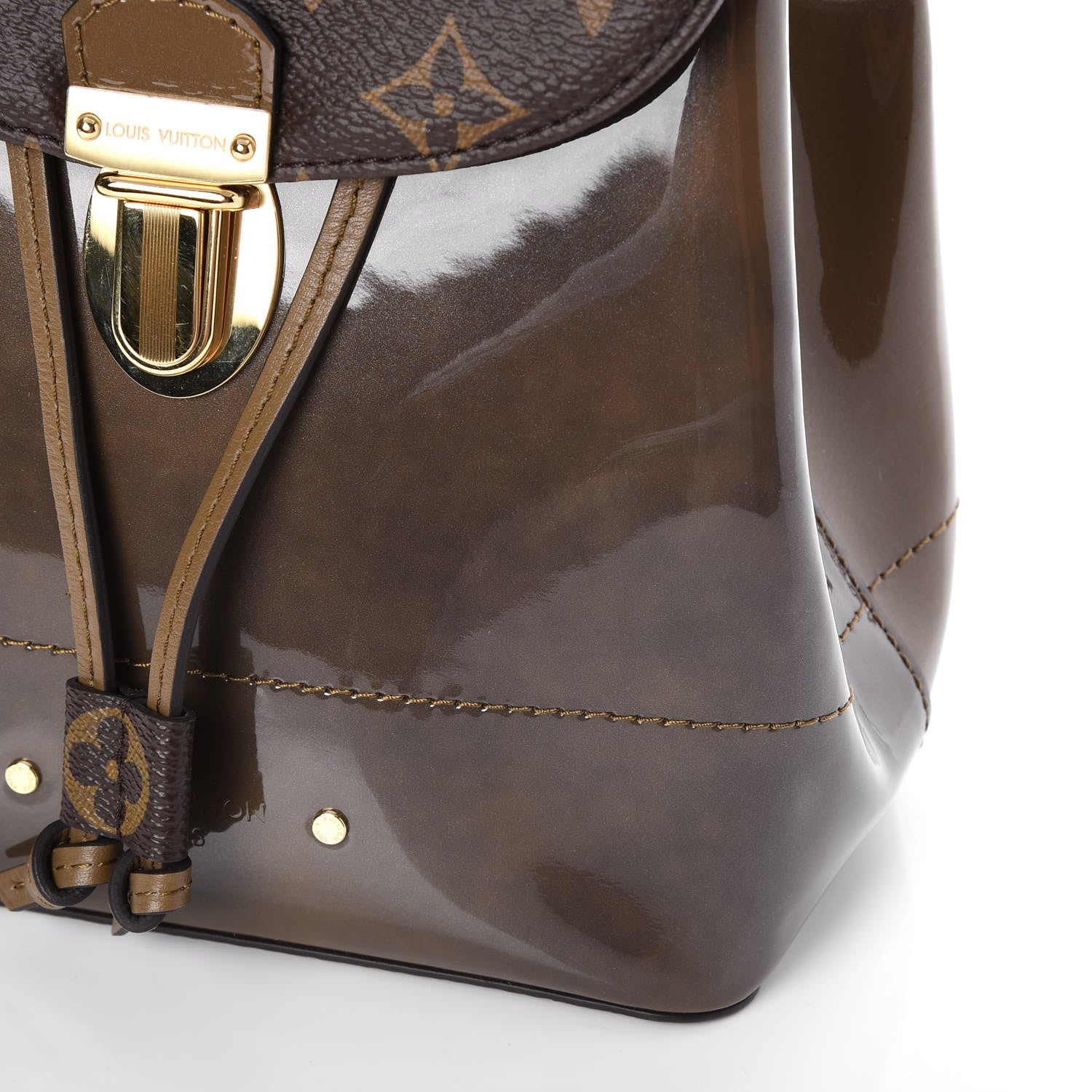 Louis Vuitton Patent Monogram Hot Springs Backpack Vert Bronze 9 of 9