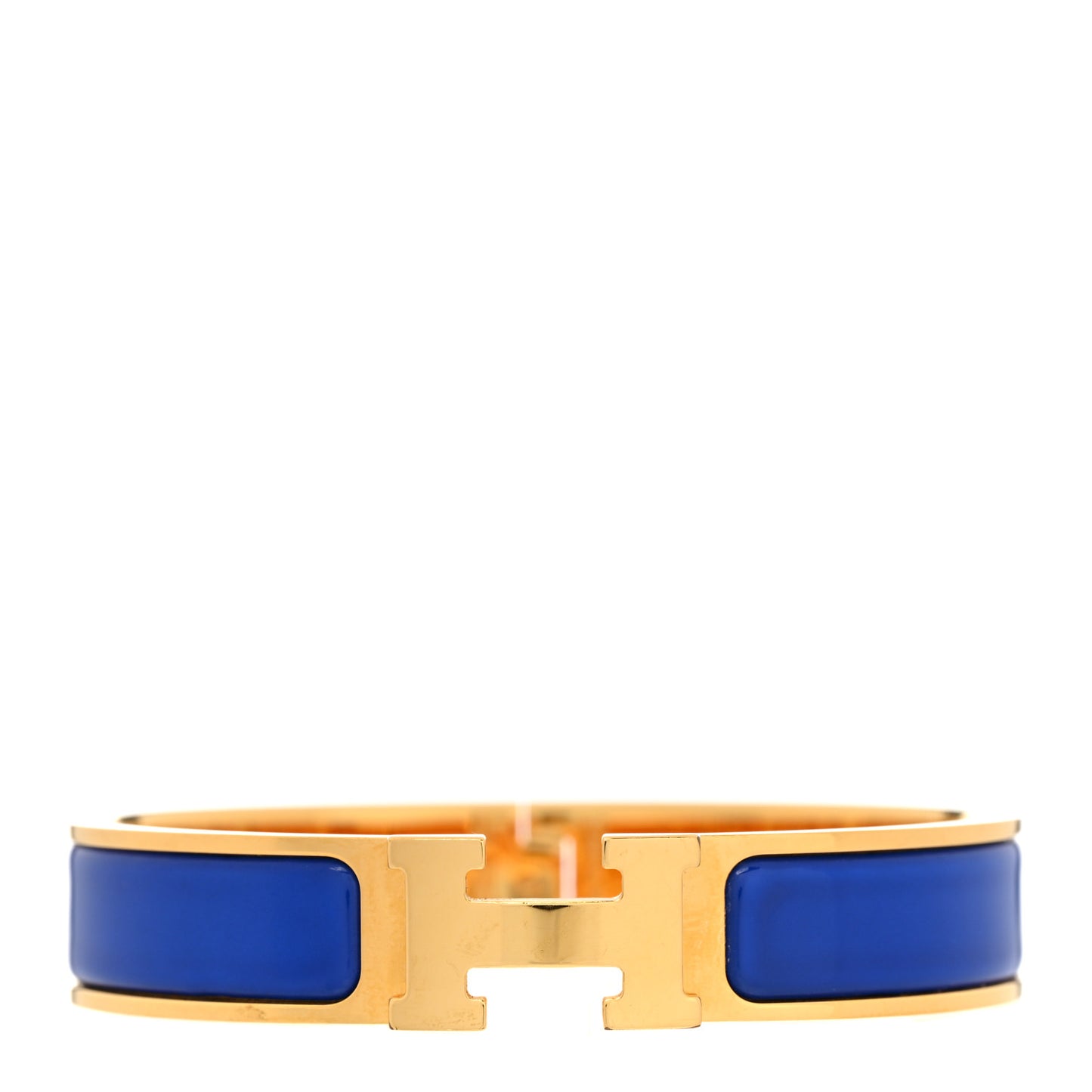 Narrow Enamel Clic Clac H Bracelet PM Blue Electrique