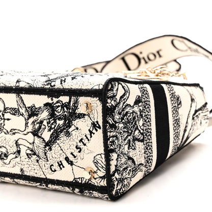 Christian Dior Canvas Embroidered Zodiac Toile De Jouy Medium Lady D-Lite Latte 9 of 9