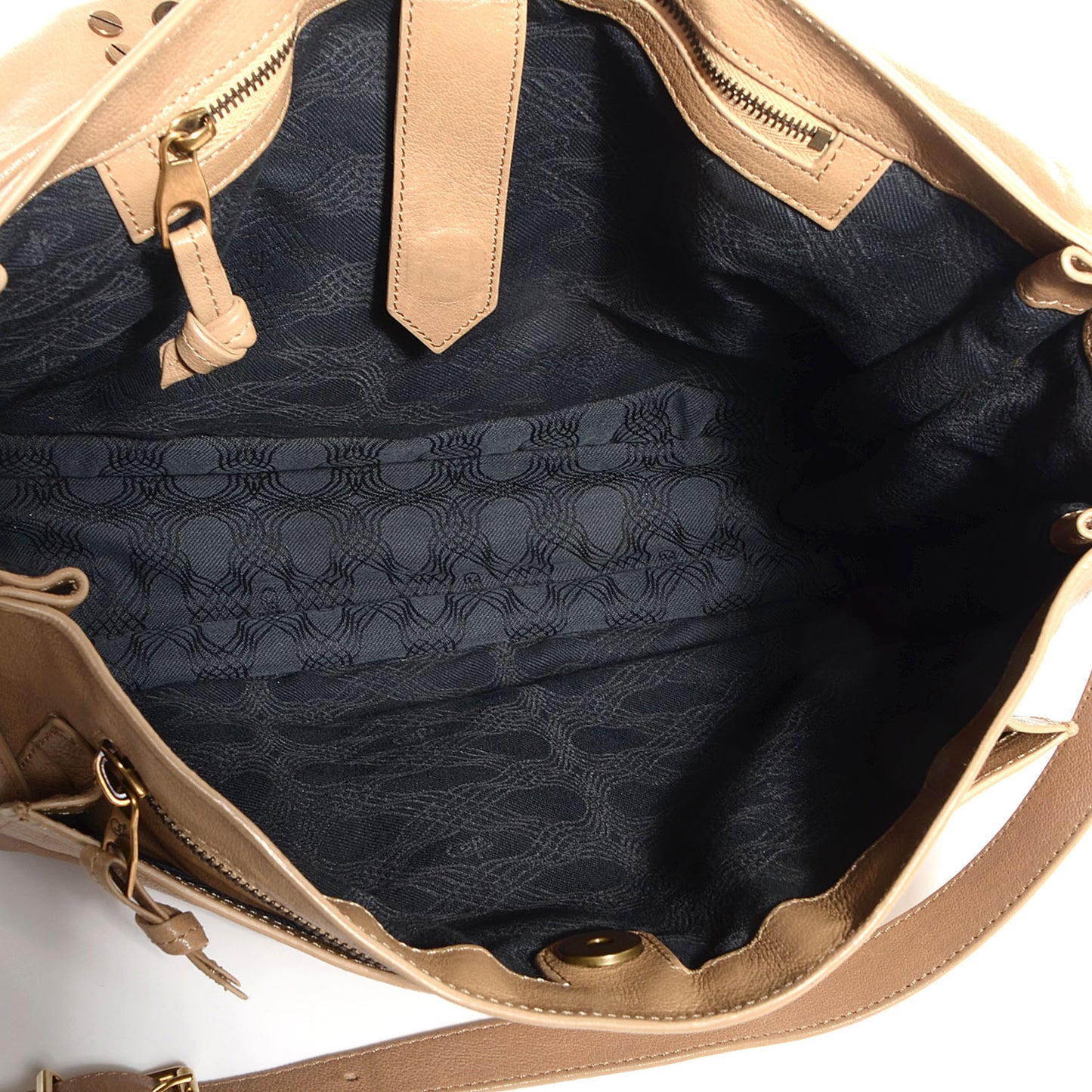 Lambskin PS1 Large Satchel Stone