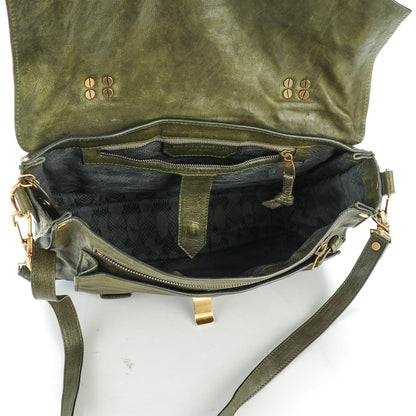 Proenza Schouler Lambskin Medium PS1 Satchel Military 5 of 10