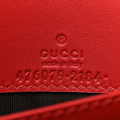 Gucci Calfskin Queen Margaret Chain Wallet Blue Agata Hibiscus Red Mystic White 7 of 11