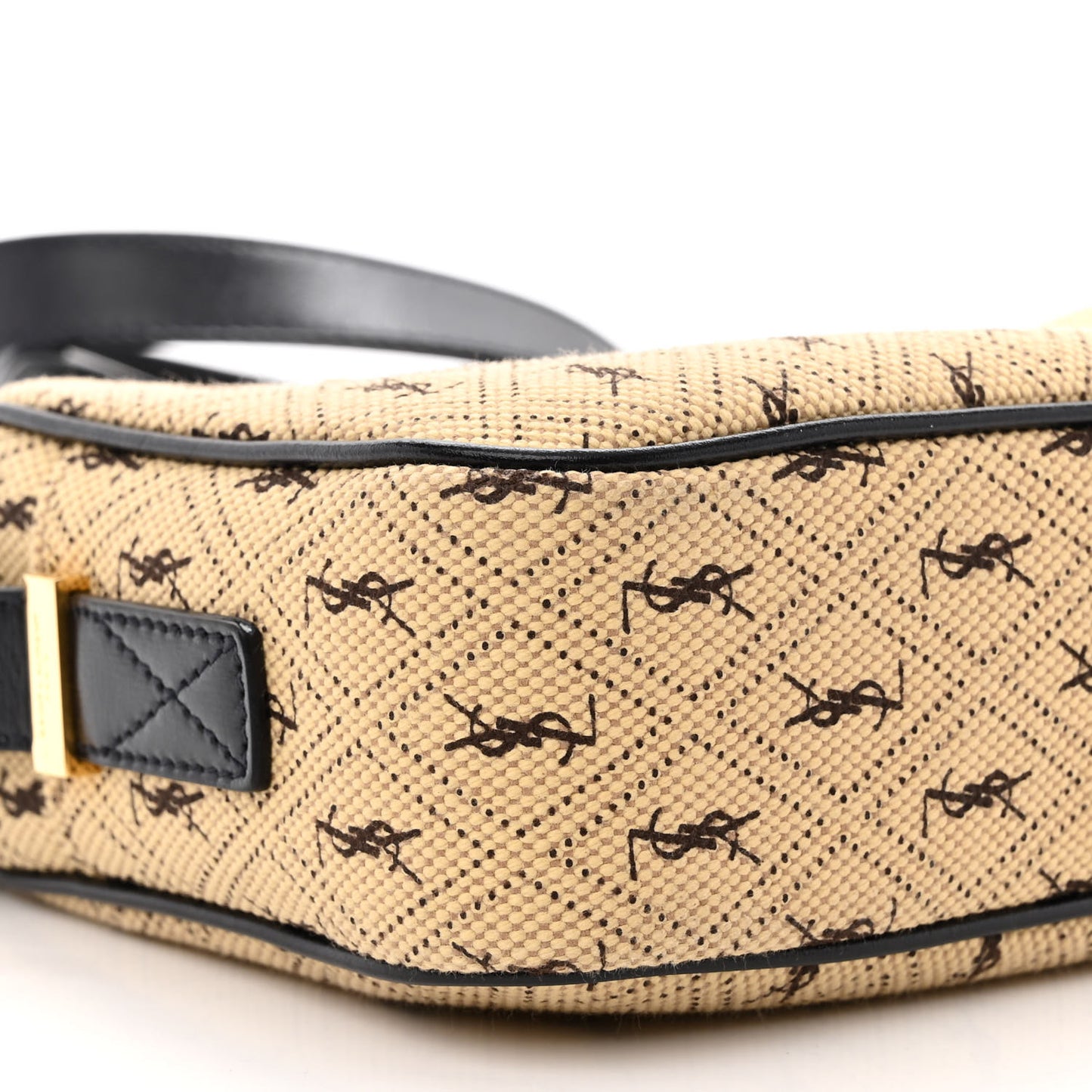 Canvas Monogram All Over Camera Bag Beige