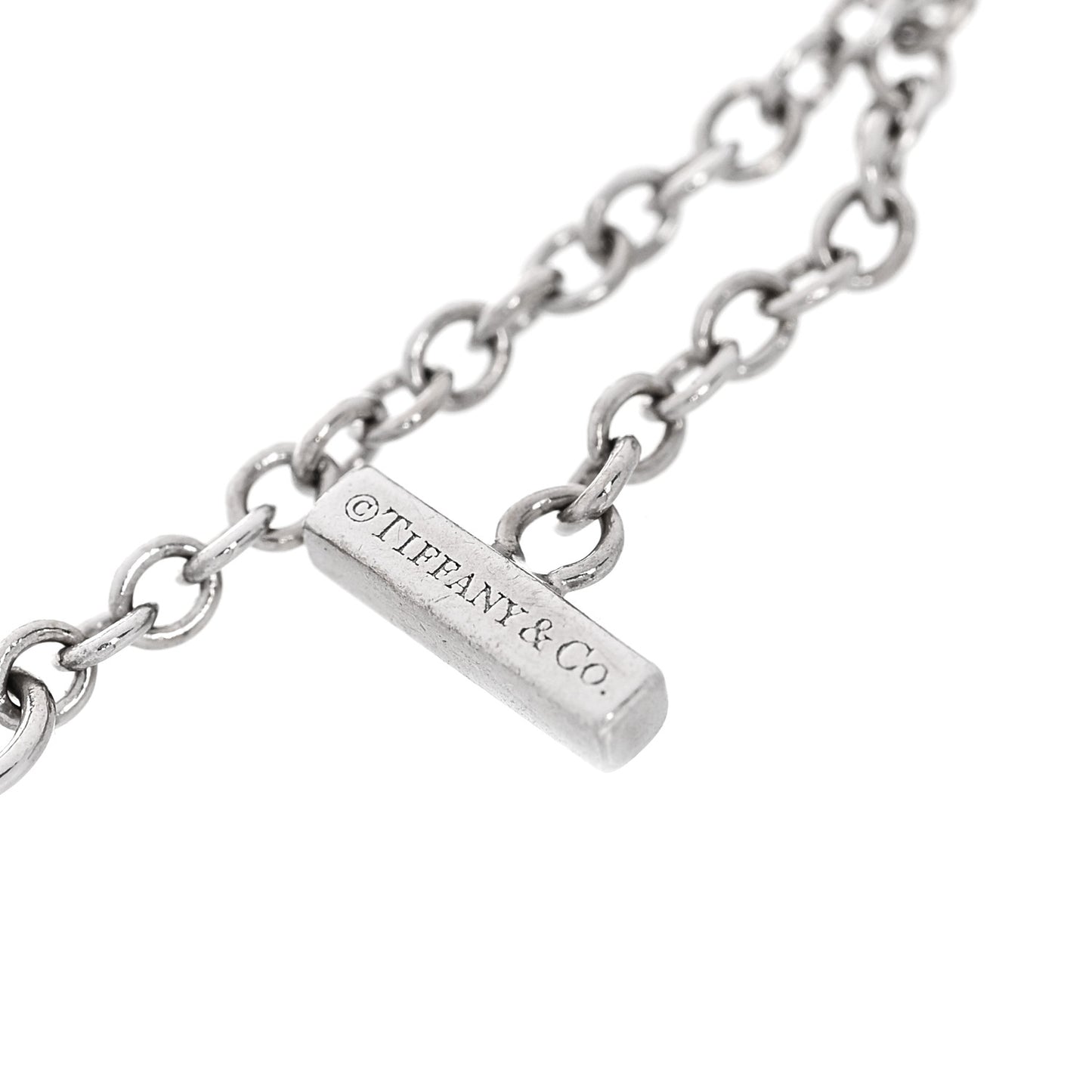 18K White Gold Diamond Mini T Smile Bracelet