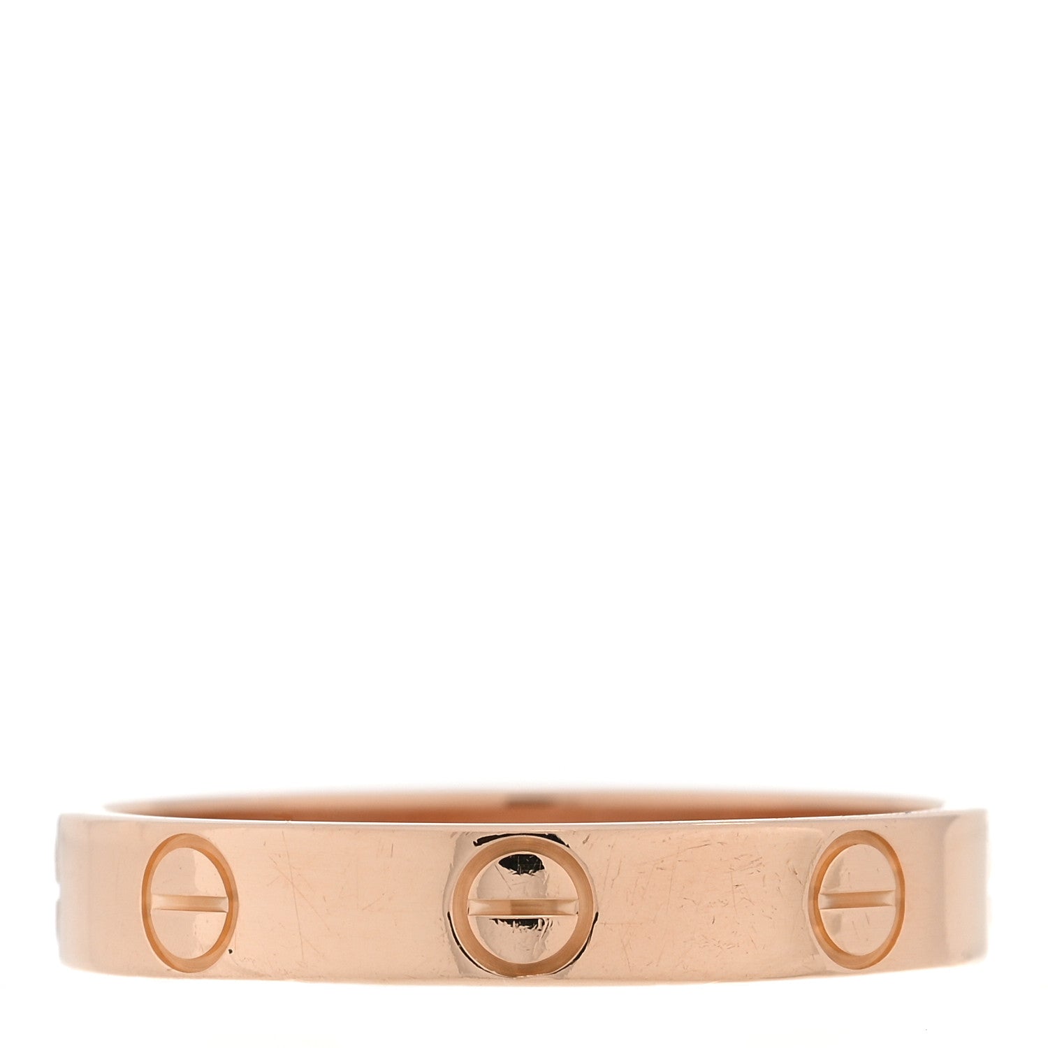 Cartier 18K Pink Gold 3.5mm LOVE Wedding Band Ring 55 7.25 3 of 5
