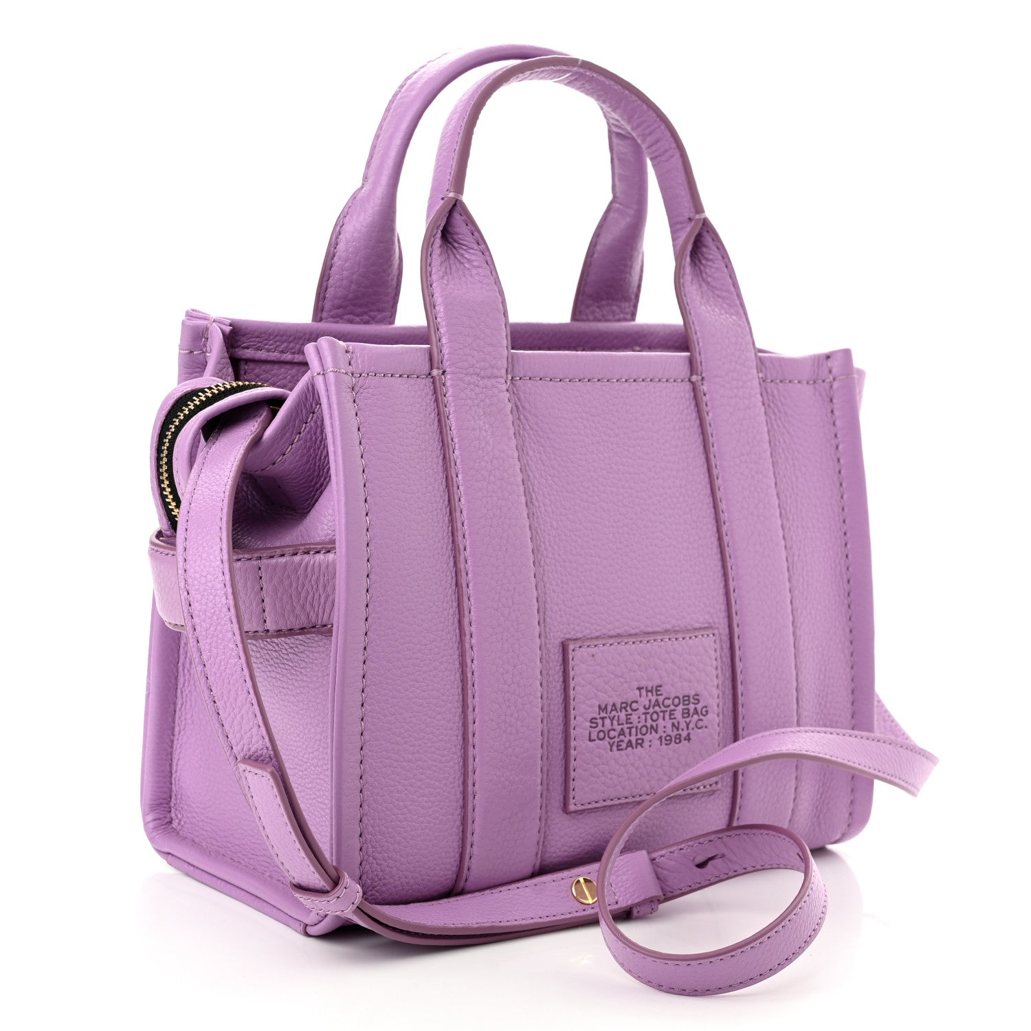 Marc Jacobs Grained Calfskin Small The Tote Bag Regal Orchid 3 of 11
