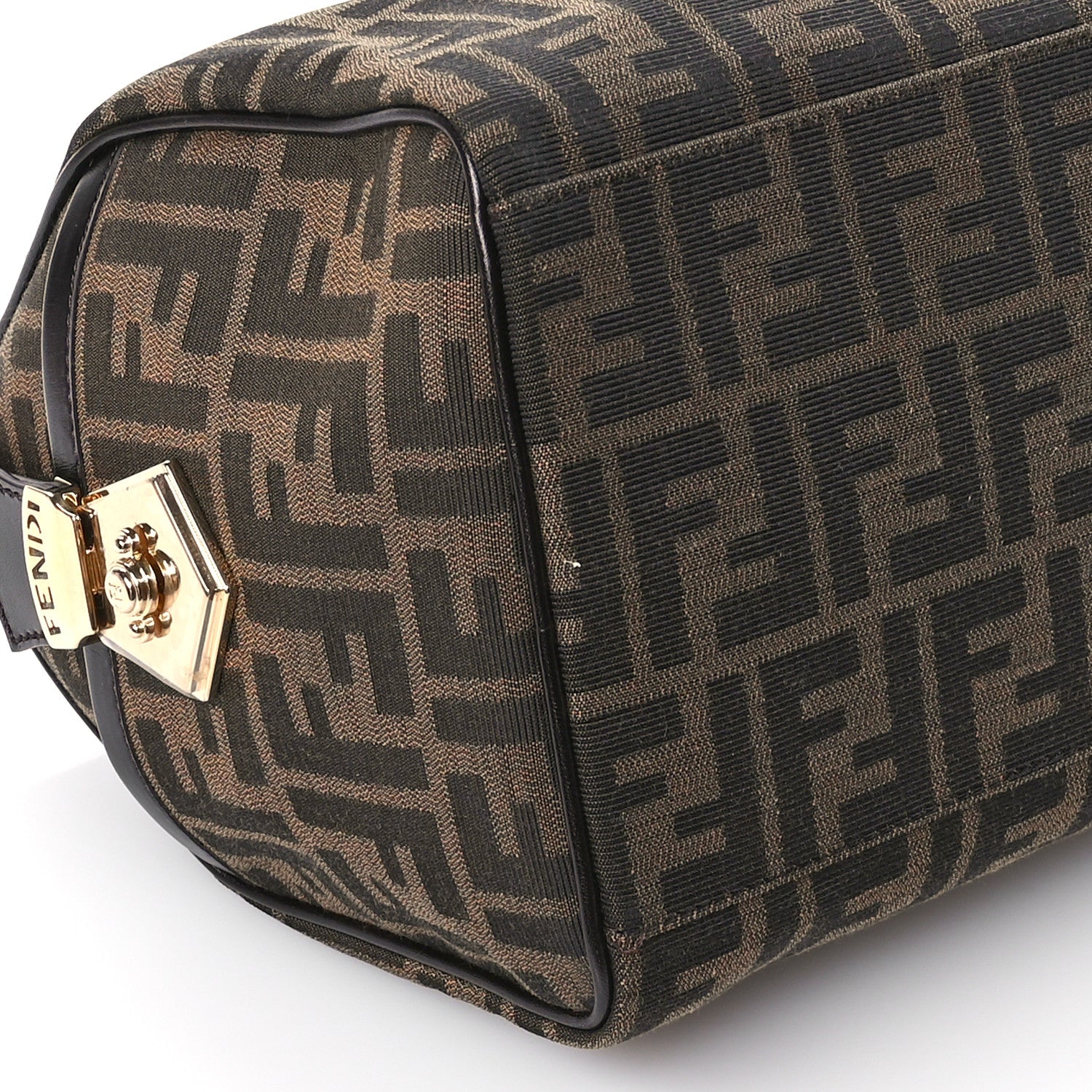 Fendi Zucca Cuoio Lucido Medium Chef Boston Tobacco Moro 9 of 10