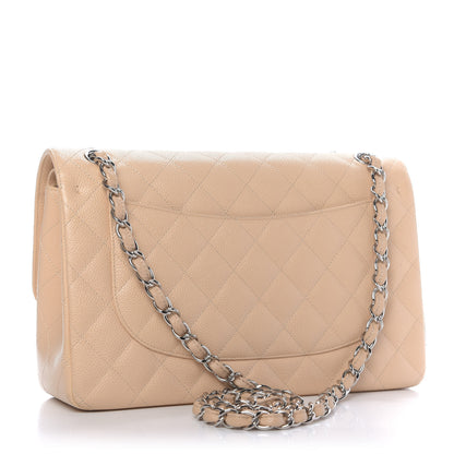 Chanel Caviar Quilted Jumbo Double Flap Beige Clair 4 of 10