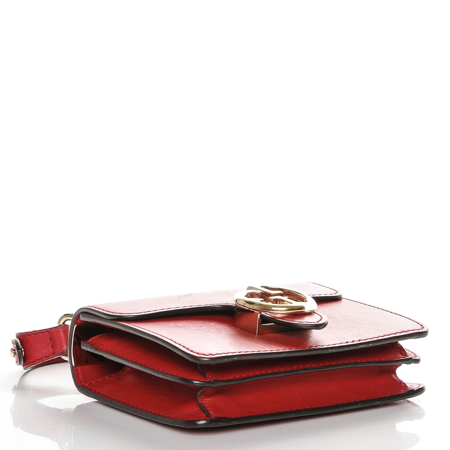 Gucci Calfskin Small 1973 Shoulder Flap Bag Red 4 of 6