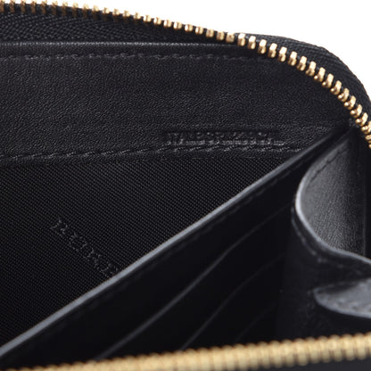 Burberry Calfskin House Check Elmore Zip Around Wallet Black 7 of 7