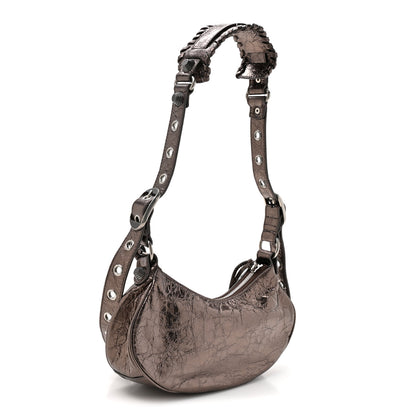 Balenciaga Metallic Agneau Arena Le Cagole Shoulder Bag XS Dark Bronze 4 of 11