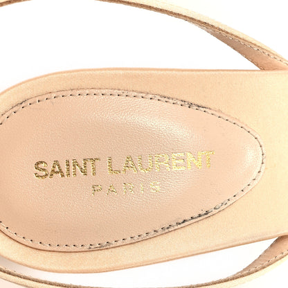 Saint Laurent Crepe Satin Crystal New Nuit 110 Sandals 36.5 Soft Nude 8 of 10