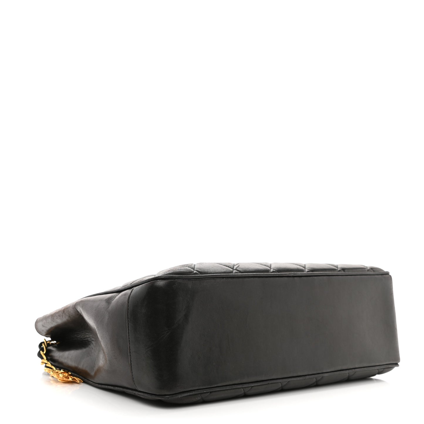 Lambskin Quilted Shoulder Bag Black