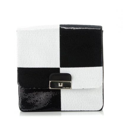 Louis Vuitton Satin Damier Optic Envelope Clutch Black 1 of 6