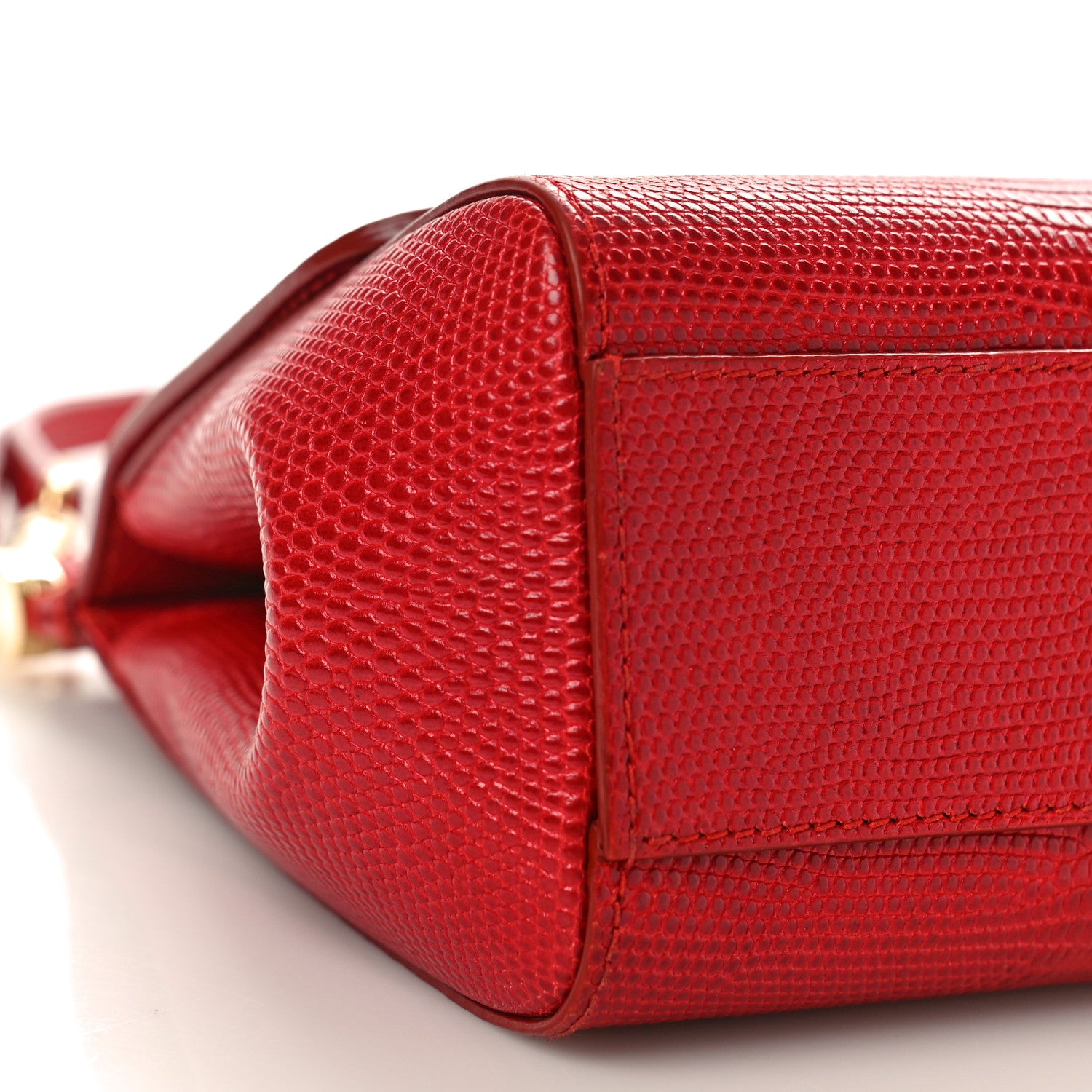 Dolce & Gabbana Stampa Iguana Crystal Small Miss Sicily Satchel Red 8 of 9