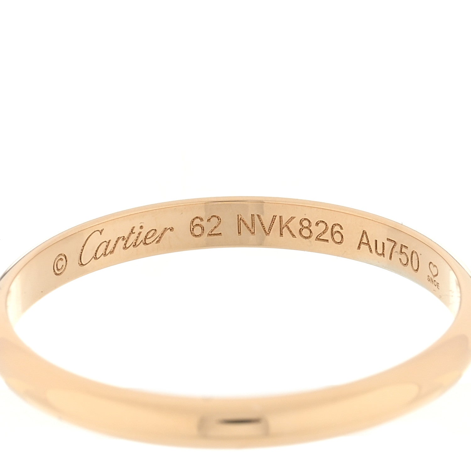 Cartier 18K Yellow Gold 2.5mm 1895 Wedding Band Ring 62 10 4 of 5