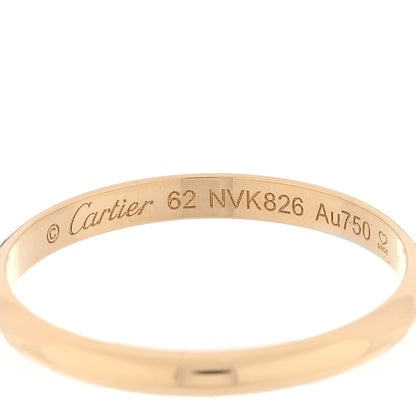 Cartier 18K Yellow Gold 2.5mm 1895 Wedding Band Ring 62 10 4 of 5