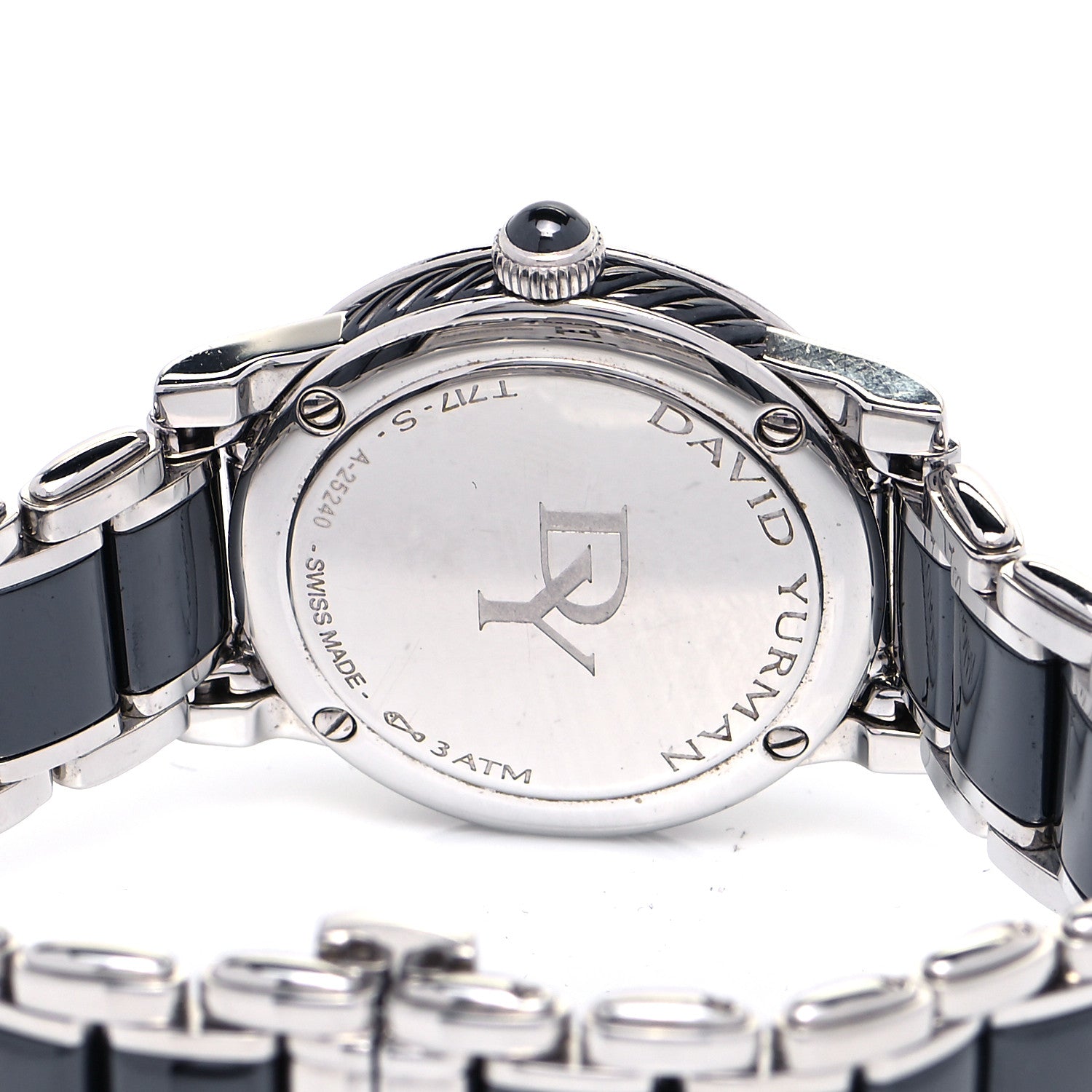 David Yurman Stainless Steel Ceramic Diamond Bezel 30mm Classic Quartz Watch Black 4 of 5