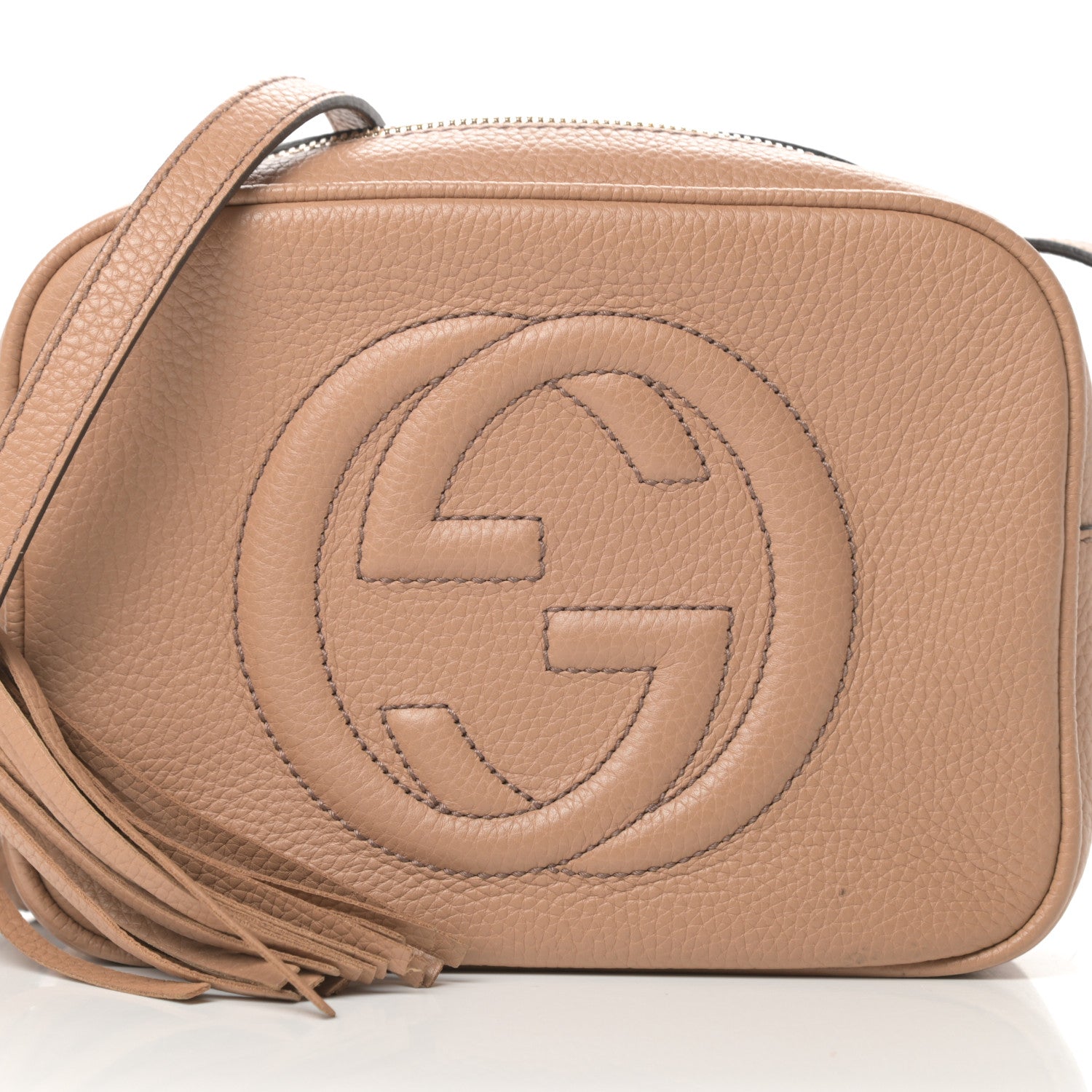 Gucci Pebbled Calfskin Small Soho Disco Bag Rose Beige 8 of 12