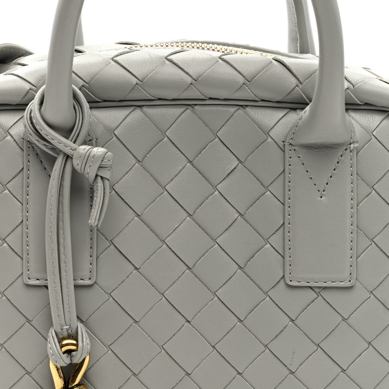 Bottega Veneta Lambskin Intrecciato Small Getaway Agate Grey 7 of 9