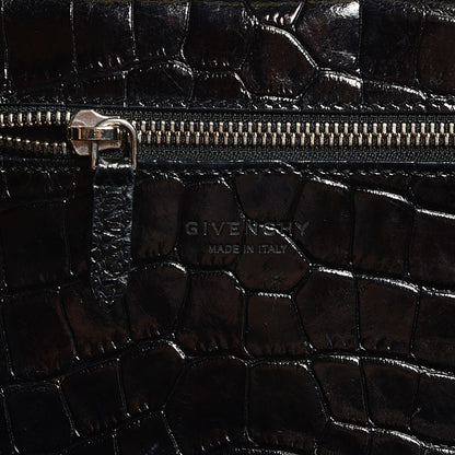 Givenchy Calfskin Crocodile Embossed Easy Tote Black 7 of 9