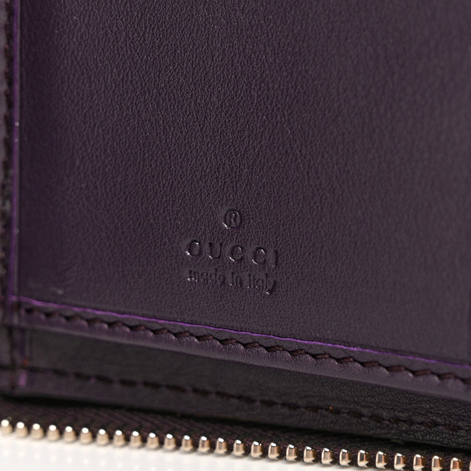 Gucci Microguccissima Zip Around Organizer Wallet Purple 6 of 7