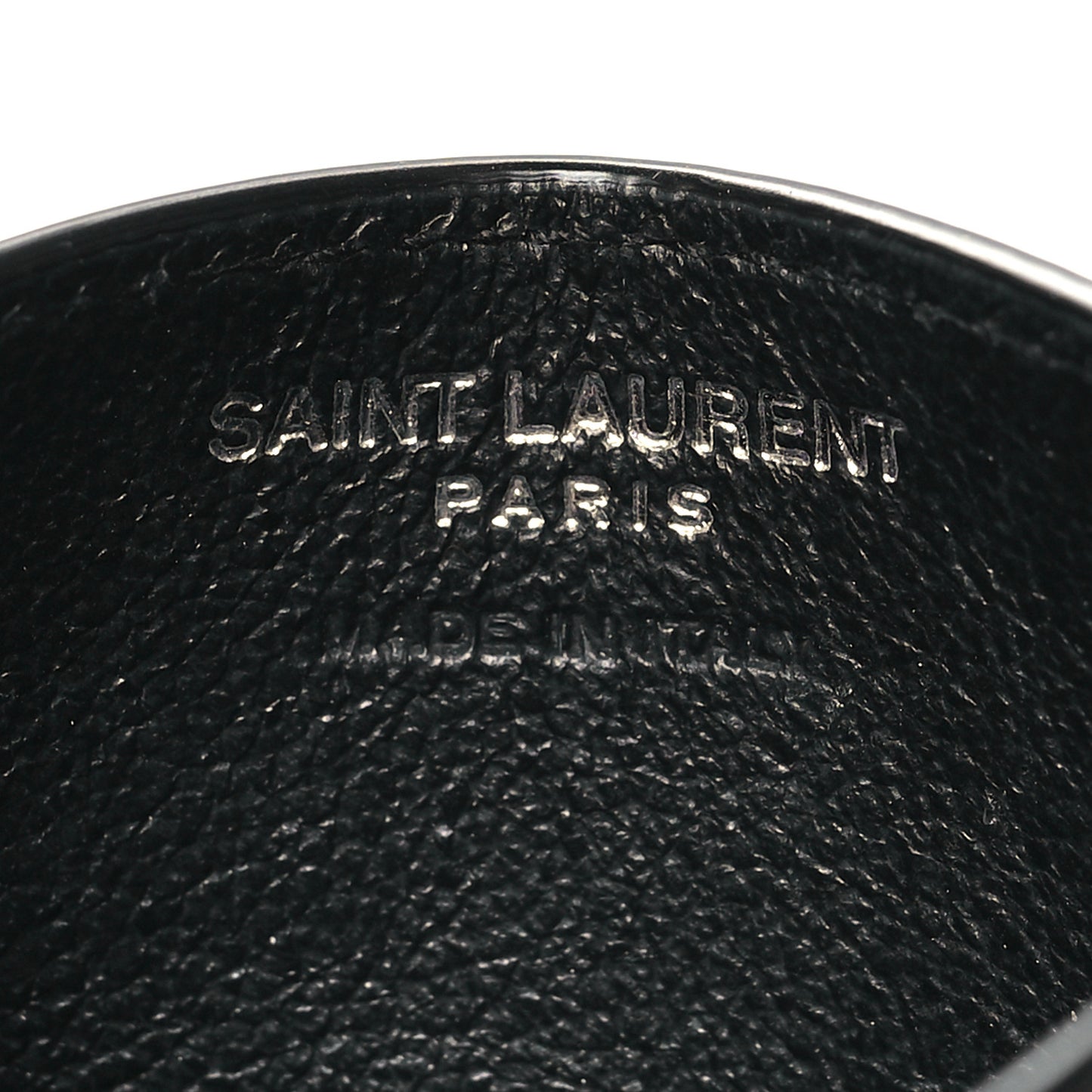 Calfskin Lambskin Snakeskin Embossed Monogram Credit Card Case Black White