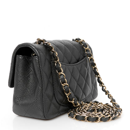 Chanel Iridescent Caviar Quilted Mini Rectangular Flap Charcoal 3 of 11