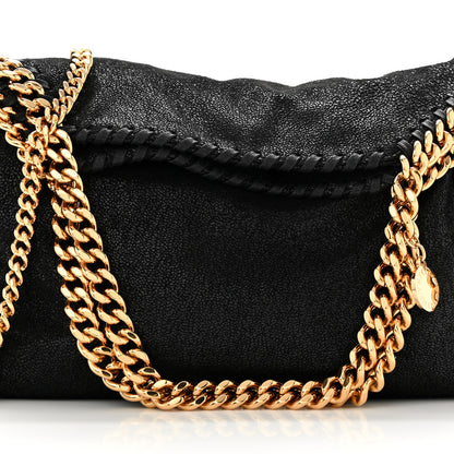 Stella McCartney Shaggy Deer Mini Falabella Fold Over Tote Black 8 of 10