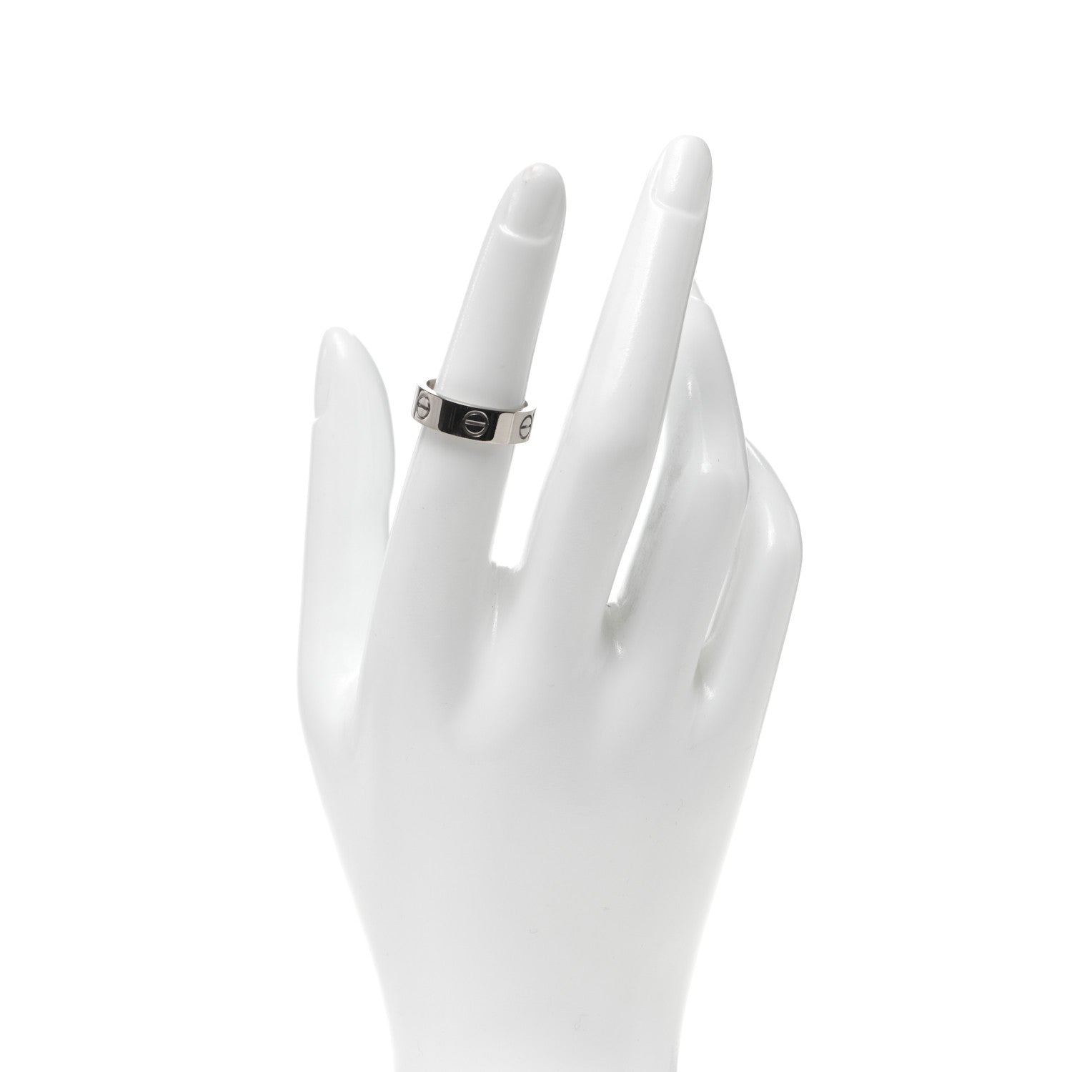 Cartier 18K White Gold 5.5mm LOVE Ring 52 6 2 of 4