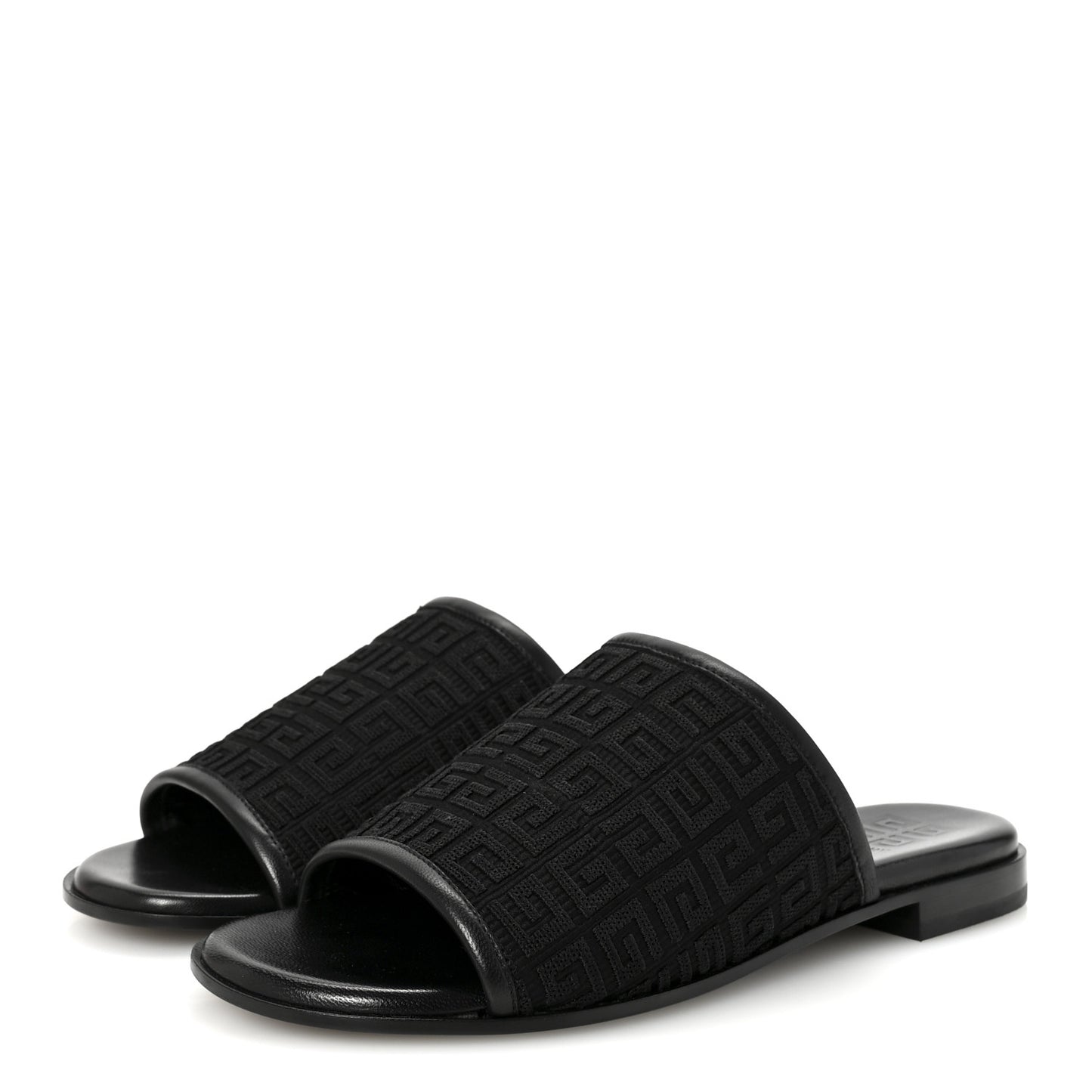 Jacquard 4G Logo Mule Slide Sandals 36.5 Black