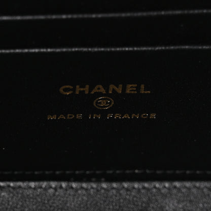 Chanel Lambskin Quilted Small Top Handle Vanity Case With Chain Black 5 of 11
