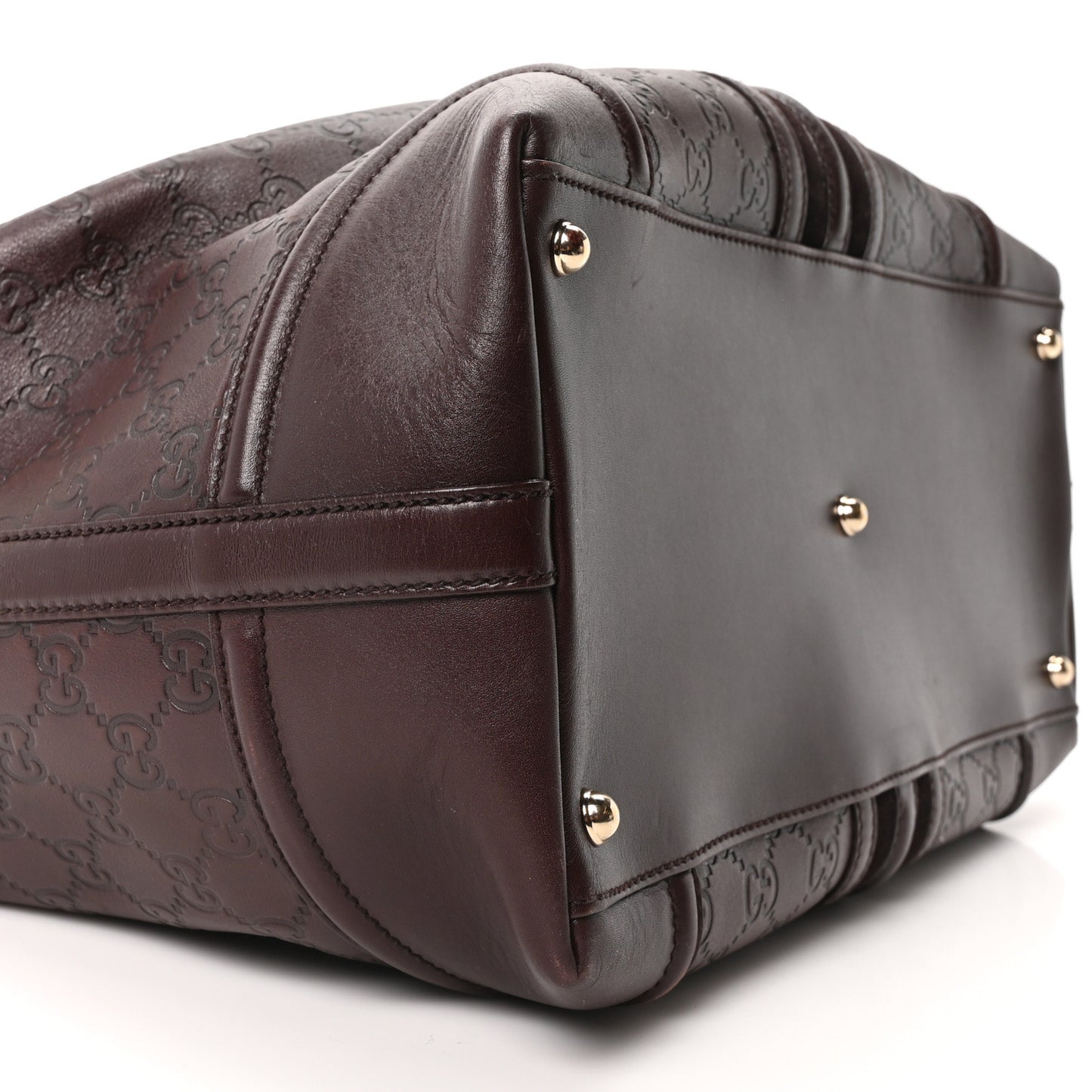Guccissima Large Treasure Boston Dark Brown