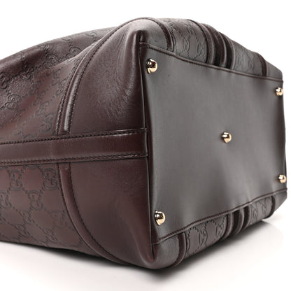 Gucci Guccissima Large Treasure Boston Dark Brown 9 of 10