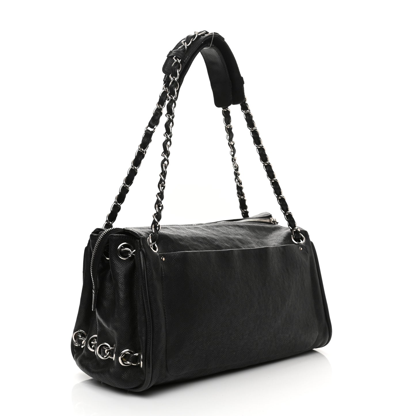 Caviar Diagonal Ligne Tote Black