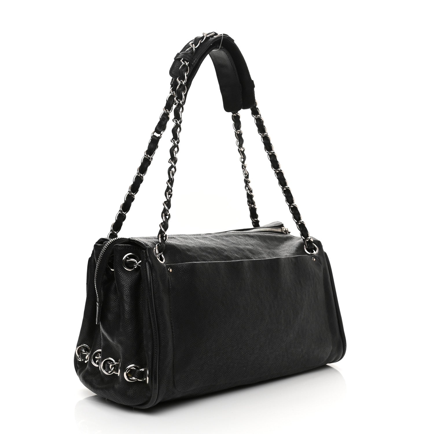 Chanel Caviar Diagonal Ligne Tote Black 3 of 13