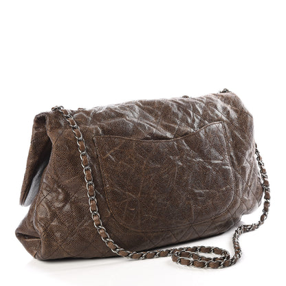 Chanel Caviar Quilted Medium Elastic Flap Brown 2 of 9