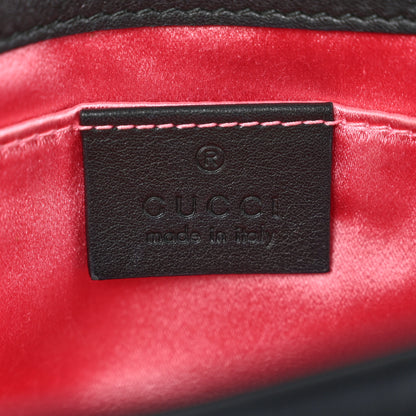 Gucci Velvet Matelasse Mini GG Marmont Shoulder Bag Black 6 of 13