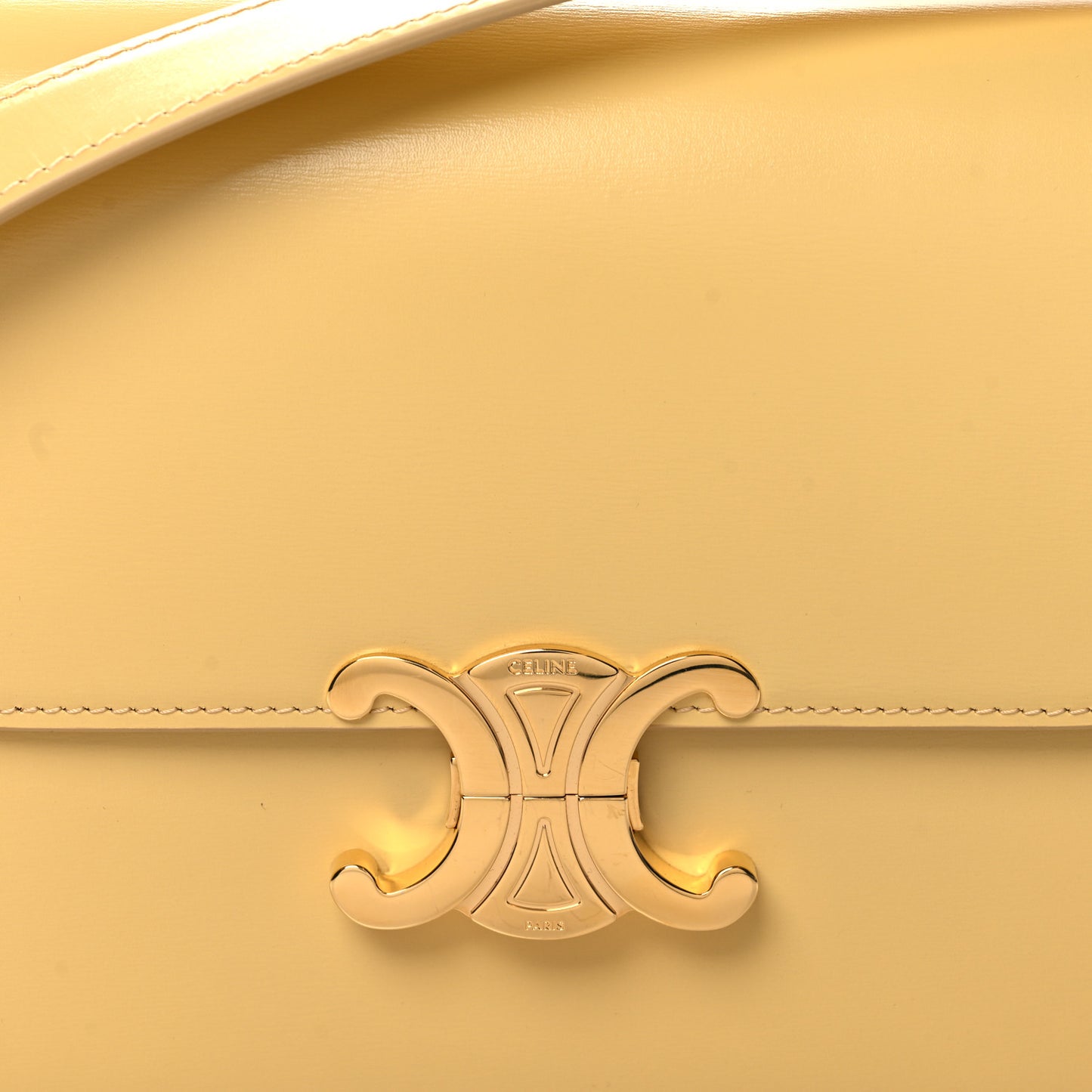 Shiny Calfskin Medium Triomphe Pollen