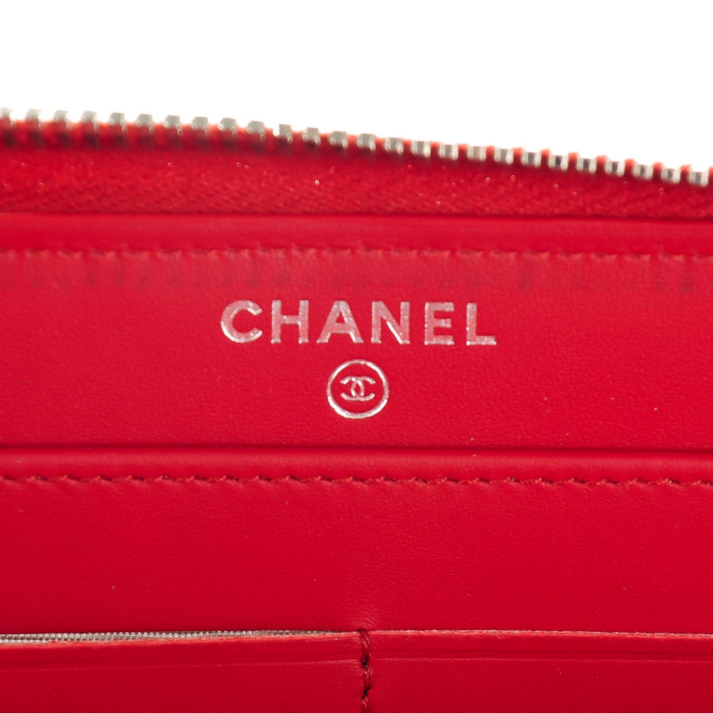 Caviar Quilted Large Gusset Zip Around Wallet Red