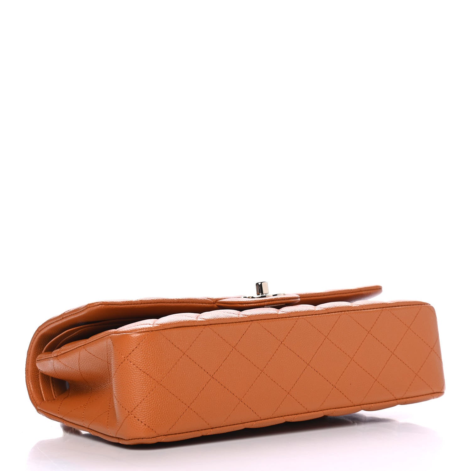 Chanel Caviar Quilted Medium Double Flap Light Brown 3 of 4